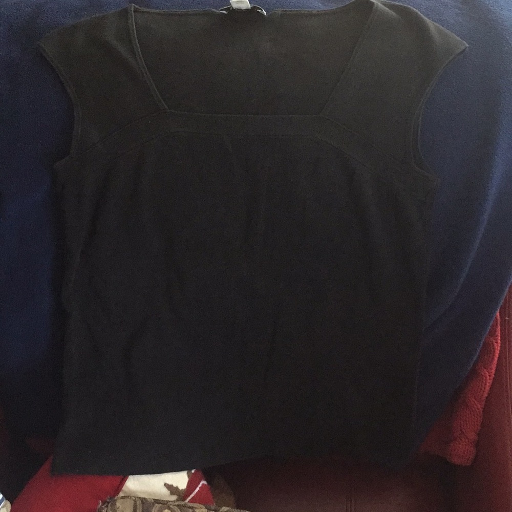 Loft Black knit sleeveless top